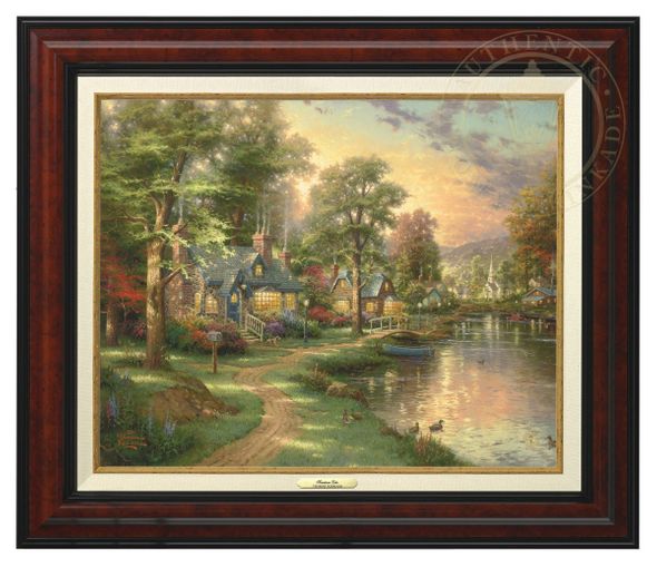 Thomas Kinkade 16" x 20" Framed Canvas Classics:"Hometown Lake"