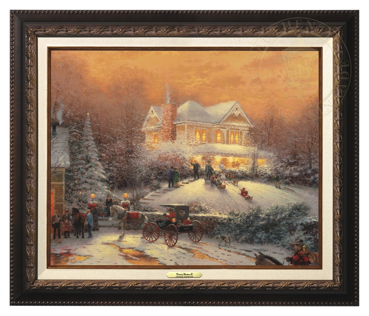 Thomas Kinkade 16" x 20" Framed Canvas Classics:"Victorian Christmas II"