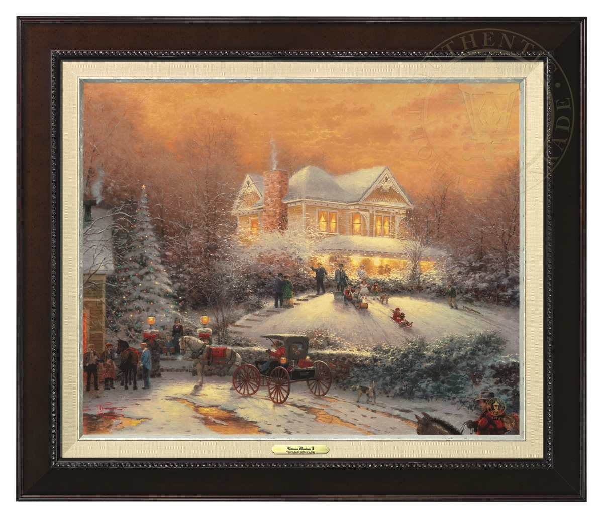 Thomas Kinkade 16" x 20" Framed Canvas Classics:"Victorian Christmas II"