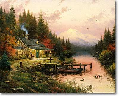 THOMAS KINKADE 16X20 Secondary Market Art: "END PERF DAY I"