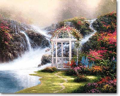 THOMAS KINKADE 16X20 Secondary Market Art: "HIDDEN ARBOR AP"