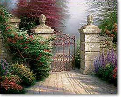 THOMAS KINKADE 16X20 Secondary Market Art: "OPEN GATE"