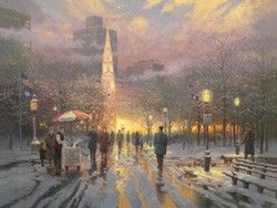 THOMAS KINKADE 18X24 Secondary Market Art: "BOSTON CELEBRATION"