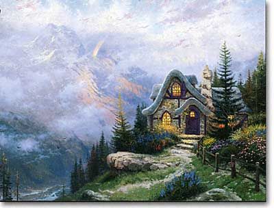 THOMAS KINKADE 18X24 Secondary Market Art: "SWEETHEART COTIIIGPCNV"