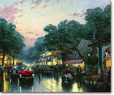 THOMAS KINKADE 20X24 Secondary Market Art: "CARMEL DELORES ST AP"