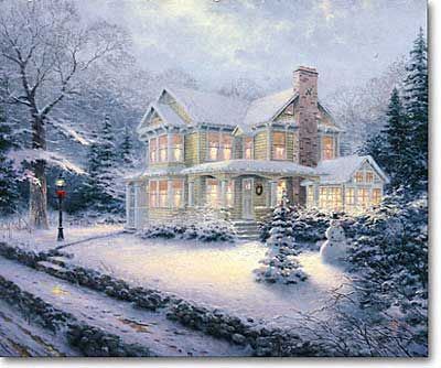 THOMAS KINKADE 20X24 Secondary Market Art: "VICT CHRISTM III"