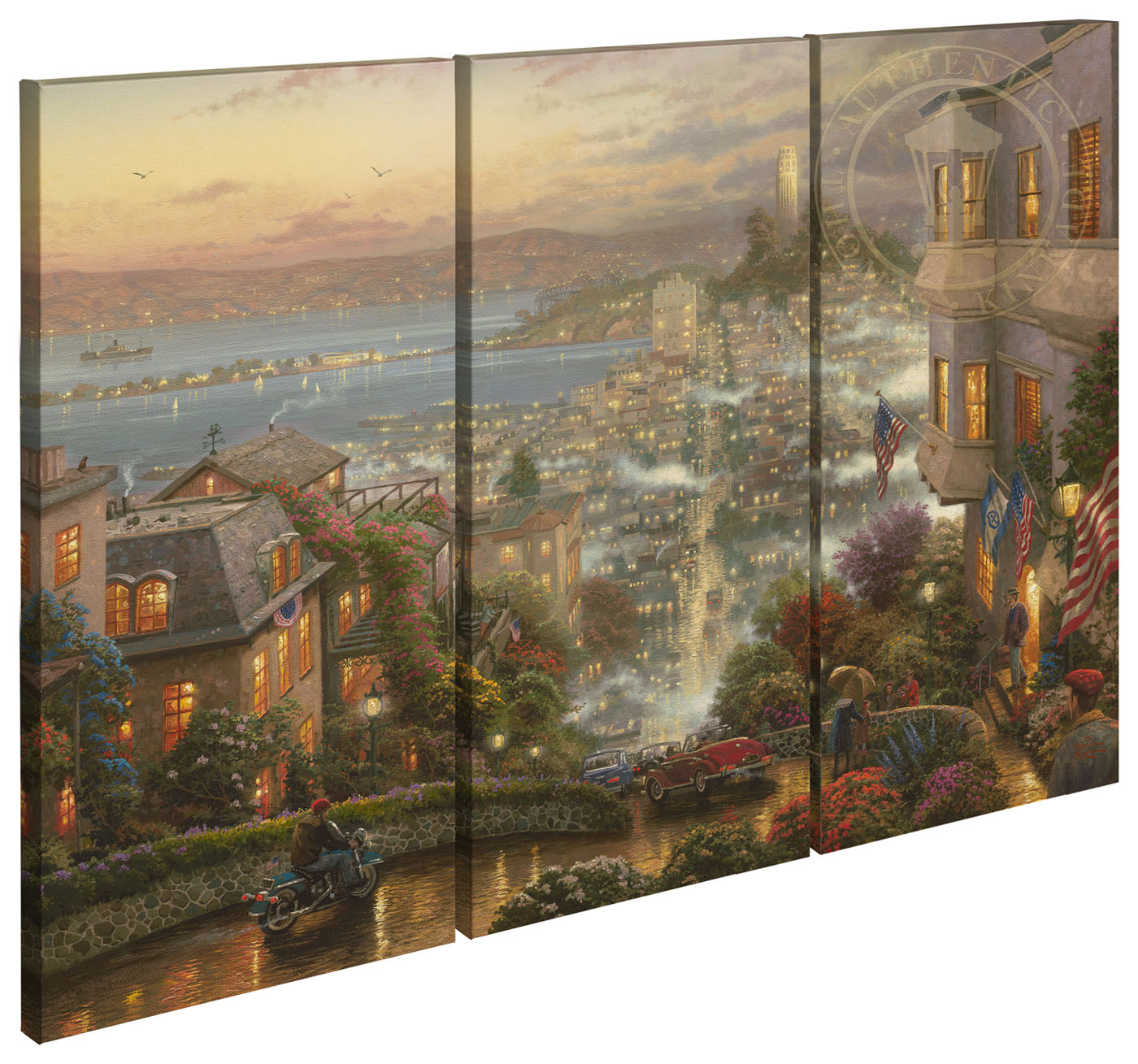 Thomas Kinkade Studios "San Francisco, Lombard Street 36' x 48' (Set