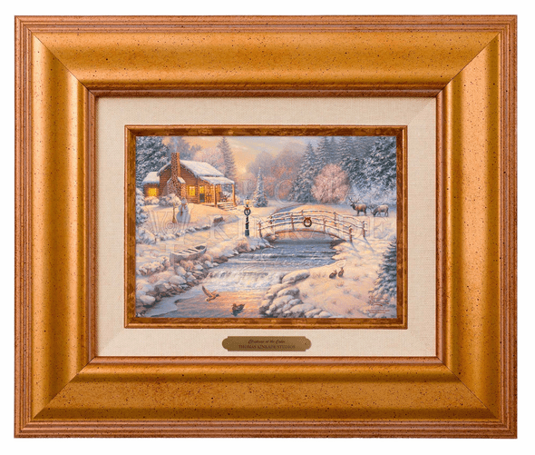 Thomas Kinkade 5" x 7" Framed Brushworks:"A Winter Retreat"