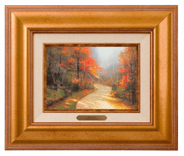 Thomas Kinkade 5" x 7" Framed Brushworks:"Autumn Lane"