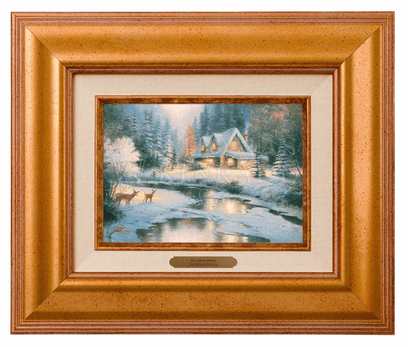 Thomas Kinkade 5" x 7" Framed Brushworks:"Deer Creek Cottage"