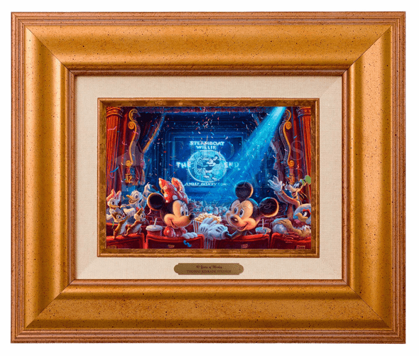 Thomas Kinkade 5" x 7" Framed Brushworks:"Disney 90 Years of Mickey"