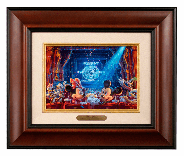 Thomas Kinkade 5" x 7" Framed Brushworks:"Disney 90 Years of Mickey"