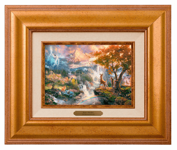 Thomas Kinkade 5" x 7" Framed Brushworks:"Disney Bambi's First Year"