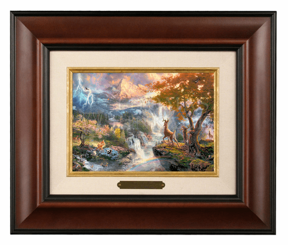 Thomas Kinkade 5" x 7" Framed Brushworks:"Disney Bambi's First Year"