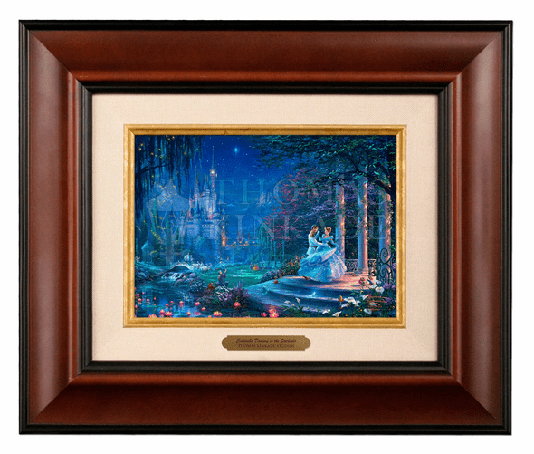 Thomas Kinkade 5" x 7" Framed Brushworks:"Disney Cinderella Dancing in the Starlight"
