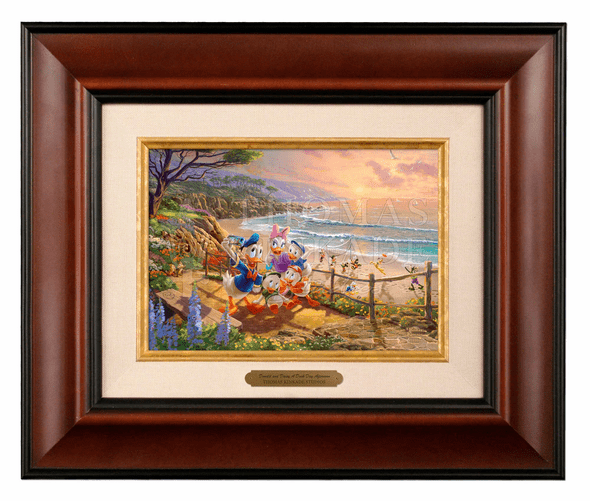 Thomas Kinkade 5" x 7" Framed Brushworks:"Disney Donald and Daisy A Duck Day Afternoon"