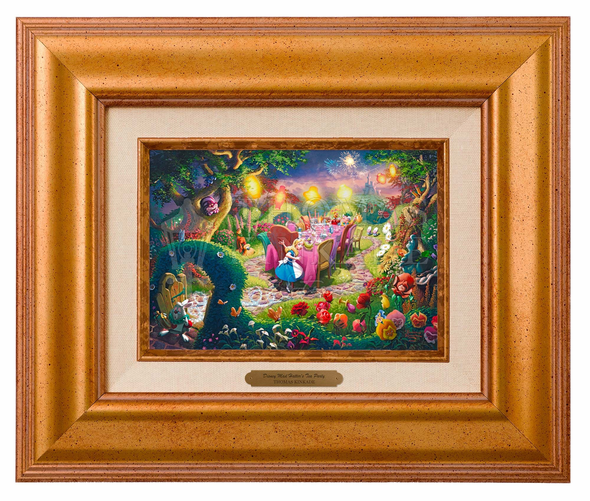Thomas Kinkade 5" x 7" Framed Brushworks:"Disney Mad Hatter's Tea Party"