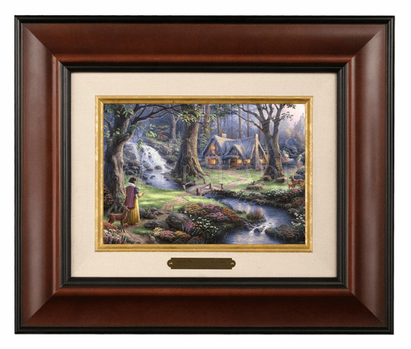 Thomas Kinkade 5" x 7" Framed Brushworks:"Disney Snow White Discovers the Cottage"