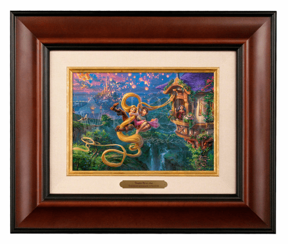Thomas Kinkade 5" x 7" Framed Brushworks:"Disney Tangled Up In Love"