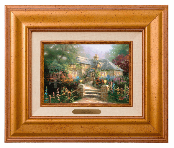 Thomas Kinkade 5" x 7" Framed Brushworks:"Hollyhock House"