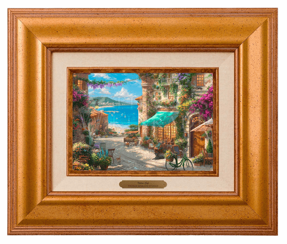 Thomas Kinkade 5" x 7" Framed Brushworks:"Italian Café"