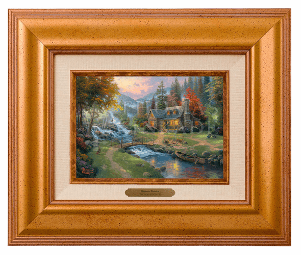 Thomas Kinkade 5" x 7" Framed Brushworks:"Mountain Paradise"