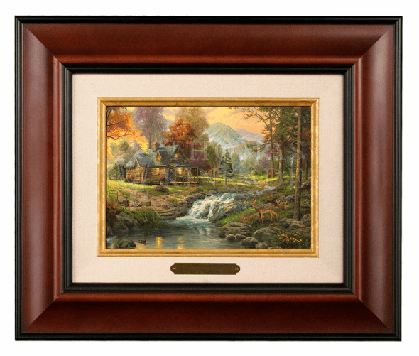 Thomas Kinkade 5" x 7" Framed Brushworks:"Mountain Retreat"