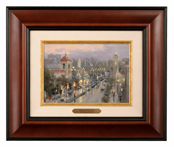 Thomas Kinkade 5" x 7" Framed Brushworks:"Plaza Lights, Kansas City"