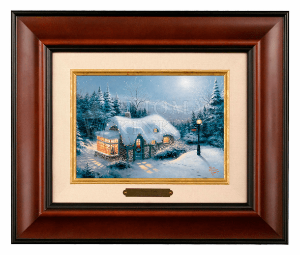 Thomas Kinkade 5" x 7" Framed Brushworks:"Silent Night"