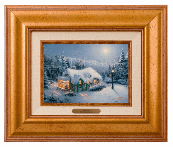 Thomas Kinkade 5" x 7" Framed Brushworks:"Silent Night"