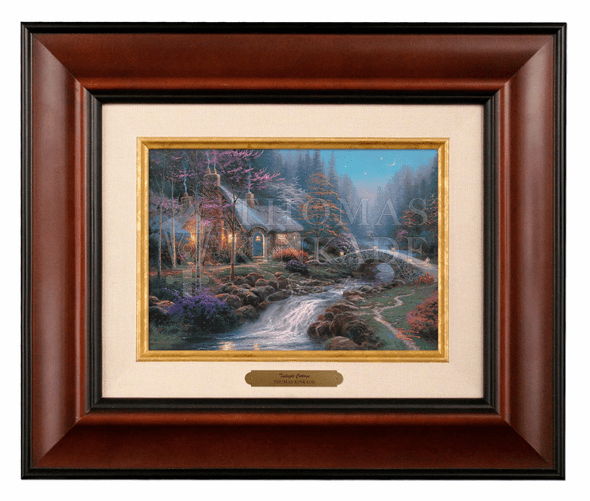Thomas Kinkade 5" x 7" Framed Brushworks:"Twilight Cottage"