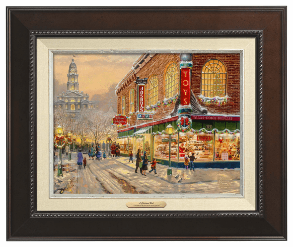 Thomas Kinkade 9" x 12" Framed Canvas Classics:"A Christmas Wish"