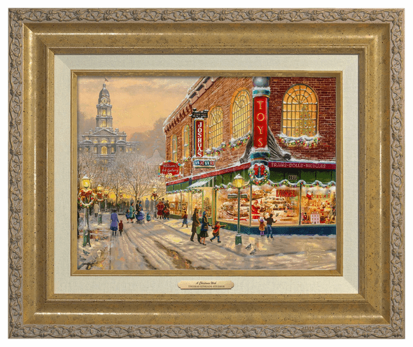 Thomas Kinkade 9" x 12" Framed Canvas Classics:"A Christmas Wish"