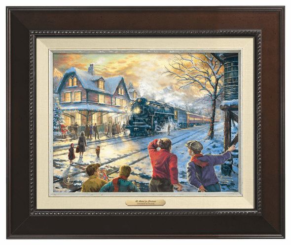 Thomas Kinkade 9" x 12" Framed Canvas Classics:"All Aboard for Christmas"
