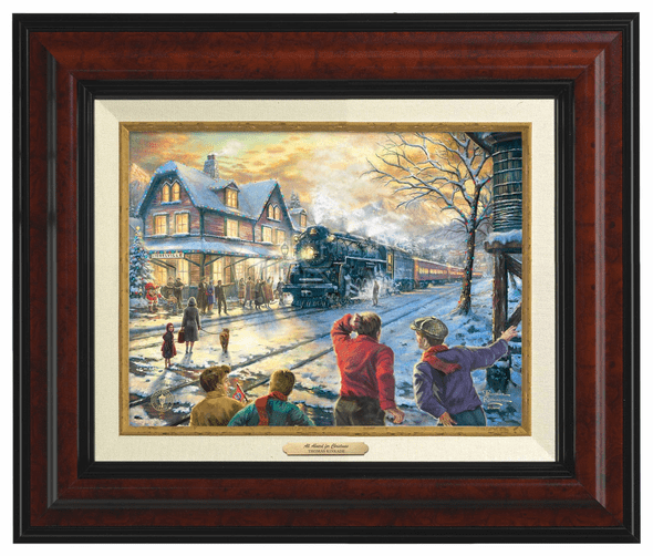 Thomas Kinkade 9" x 12" Framed Canvas Classics:"All Aboard for Christmas"