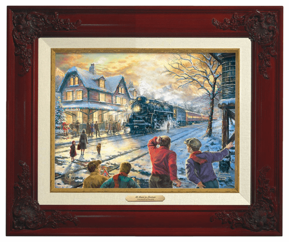 Thomas Kinkade 9" x 12" Framed Canvas Classics:"All Aboard for Christmas"