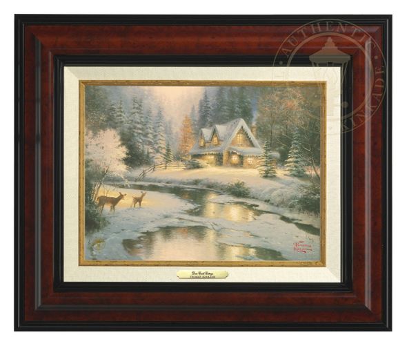 Thomas Kinkade 9" x 12" Framed Canvas Classics:"Deer Creek Cottage"