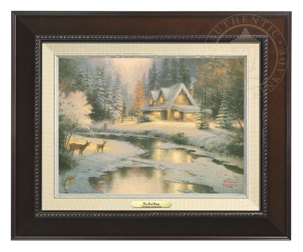 Thomas Kinkade 9" x 12" Framed Canvas Classics:"Deer Creek Cottage"