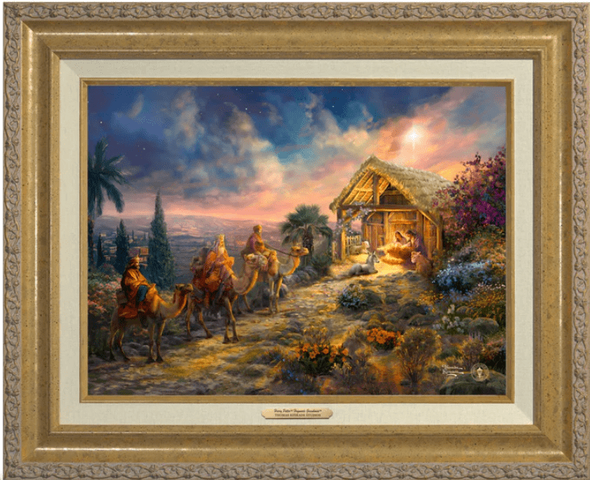 Thomas Kinkade 12x16 Framed Canvas Classics:"Away in the Manger"