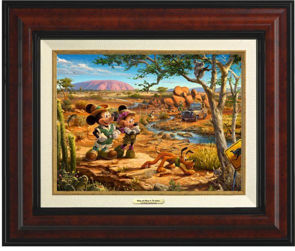 Thomas Kinkade 9" x 12" Framed Canvas Classics:"Disney Mickey and Minnie in the Outback"