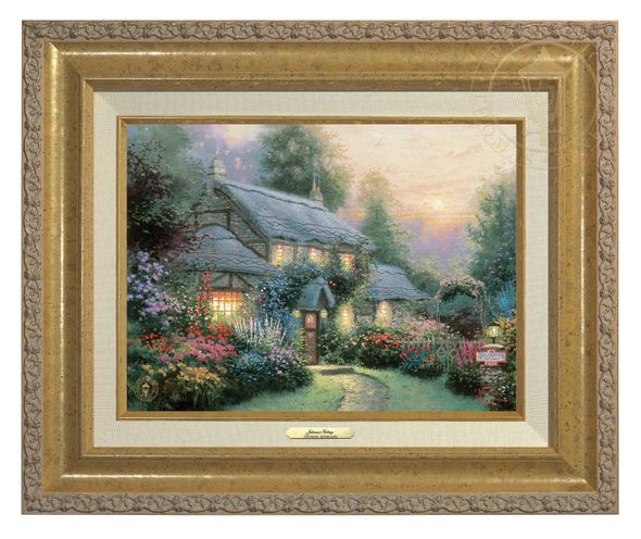 Thomas Kinkade 9" x 12" Framed Canvas Classics:"Julianne's Cottage"