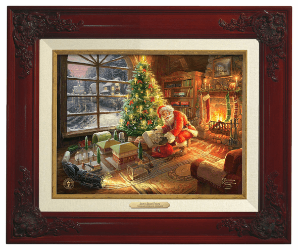 Thomas Kinkade 9" x 12" Framed Canvas Classics:"Santa's Special Delivery"
