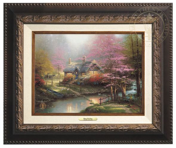 Thomas Kinkade 9" x 12" Framed Canvas Classics:"Stepping Stone Cottage"