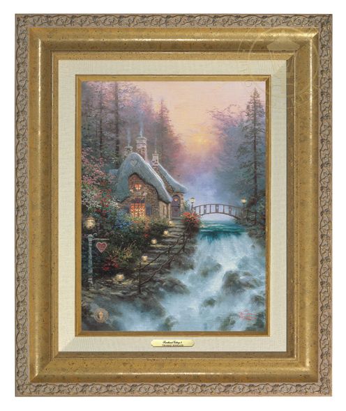 Thomas Kinkade 9" x 12" Framed Canvas Classics:"Sweetheart Cottage II"