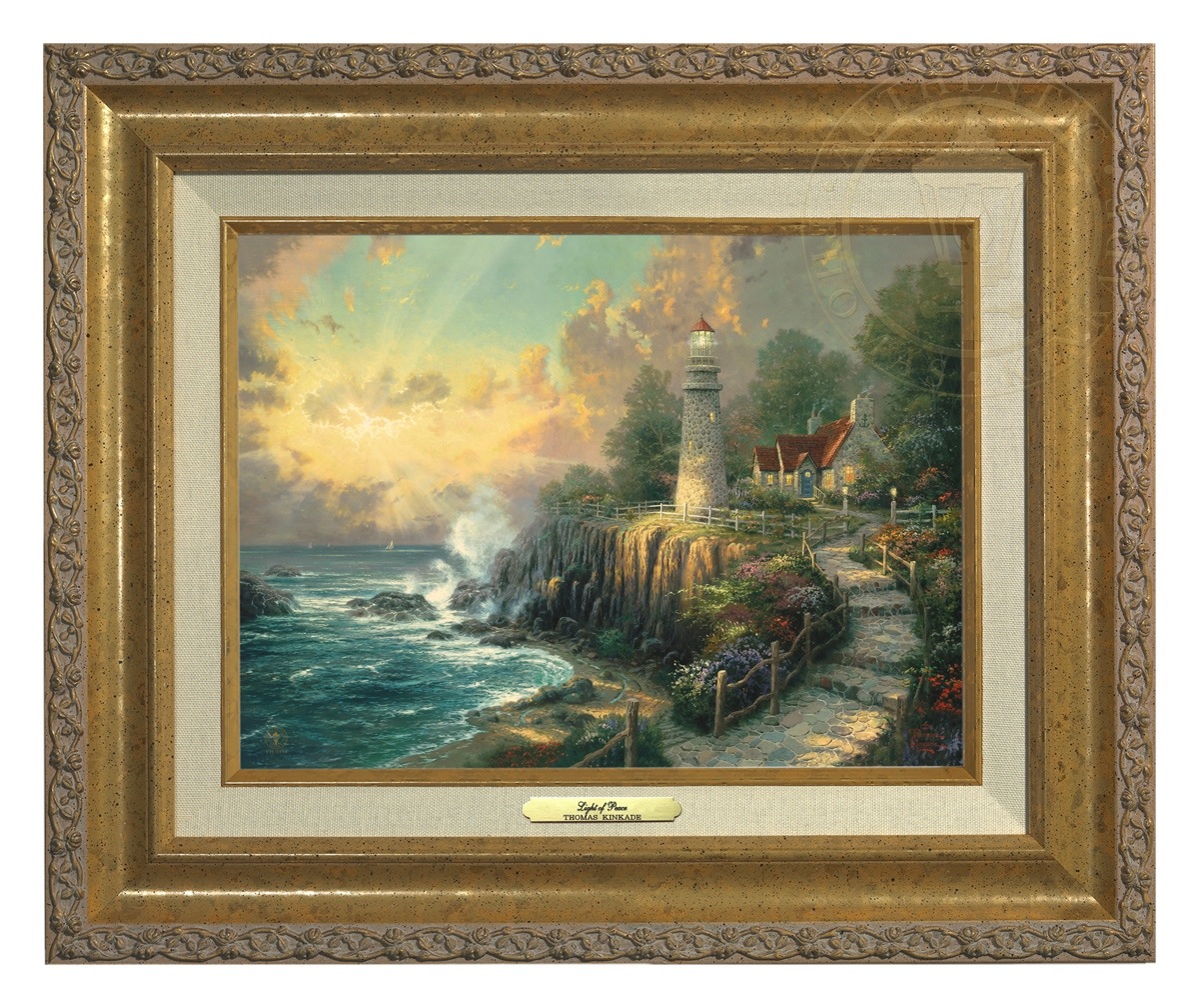 Thomas Kinkade 9" x 12" Framed Canvas Classics:"The Light of Peace"