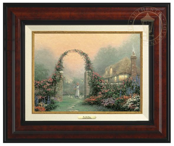 Thomas Kinkade 9" x 12" Framed Canvas Classics:"The Rose Arbor Cottage"