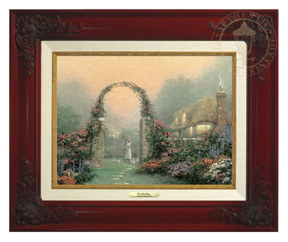 Thomas Kinkade 9" x 12" Framed Canvas Classics:"The Rose Arbor Cottage"