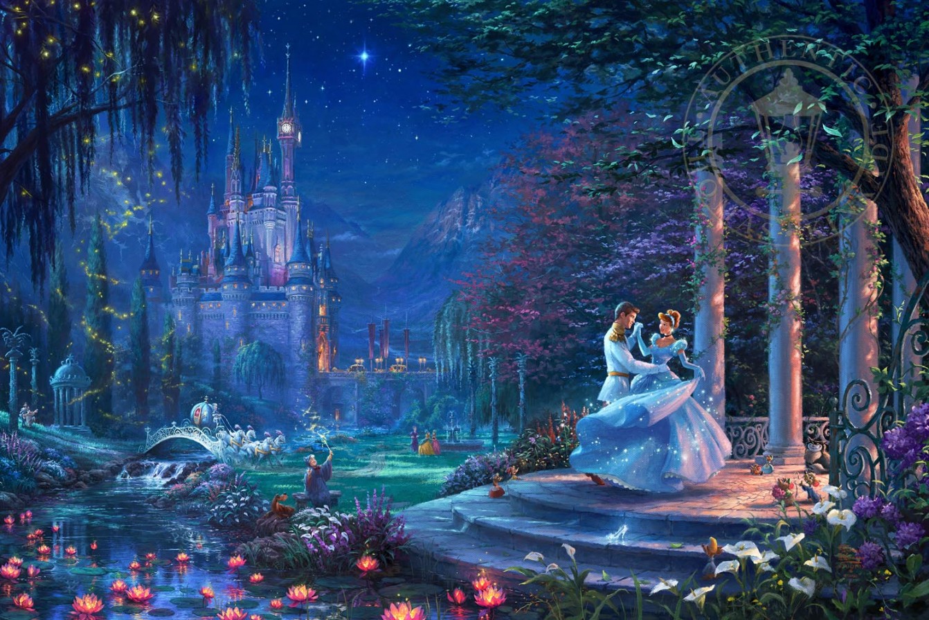 Thomas Kinkade Disney Limited Edition:"Cinderella Dancing in the Starlight"