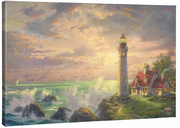 Thomas Kinkade 24x36 Gallery Wrapped Canvas: "The Guiding Light"
