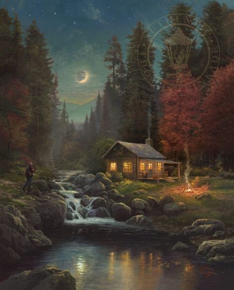 Thomas Kinkade Limited Edition Fine Art:"Away From It All"